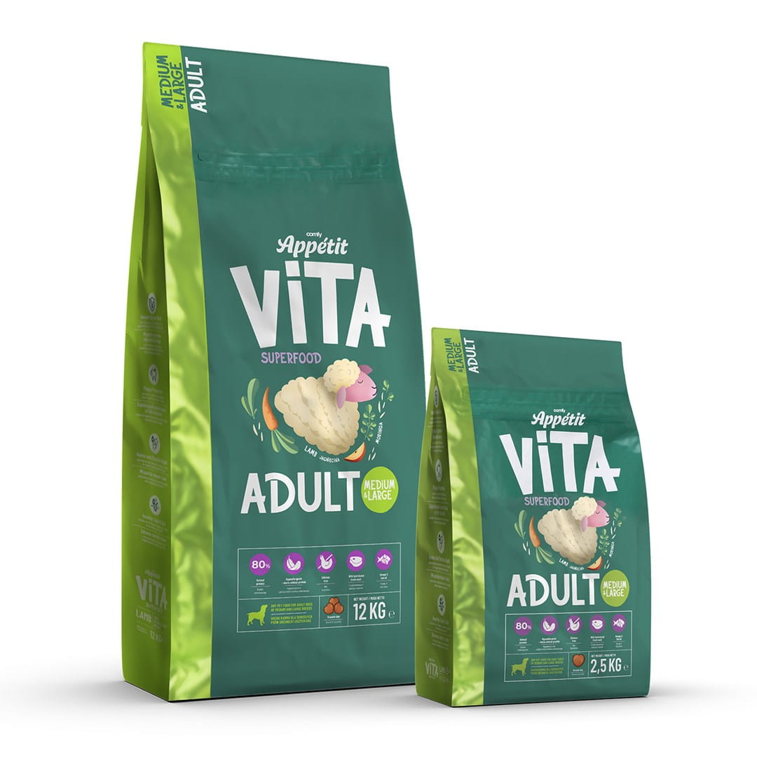 Comfy Appetit Vita Medium & Large Lamb Karma Sucha Dla Psa Jagnięcina 12kg